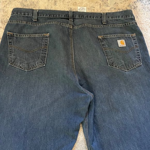 Carhartt | Relaxed Fit Denim Jeans Dark Wash Size 44 x 32 Stretch Work Outdoor - Picture 5 of 9